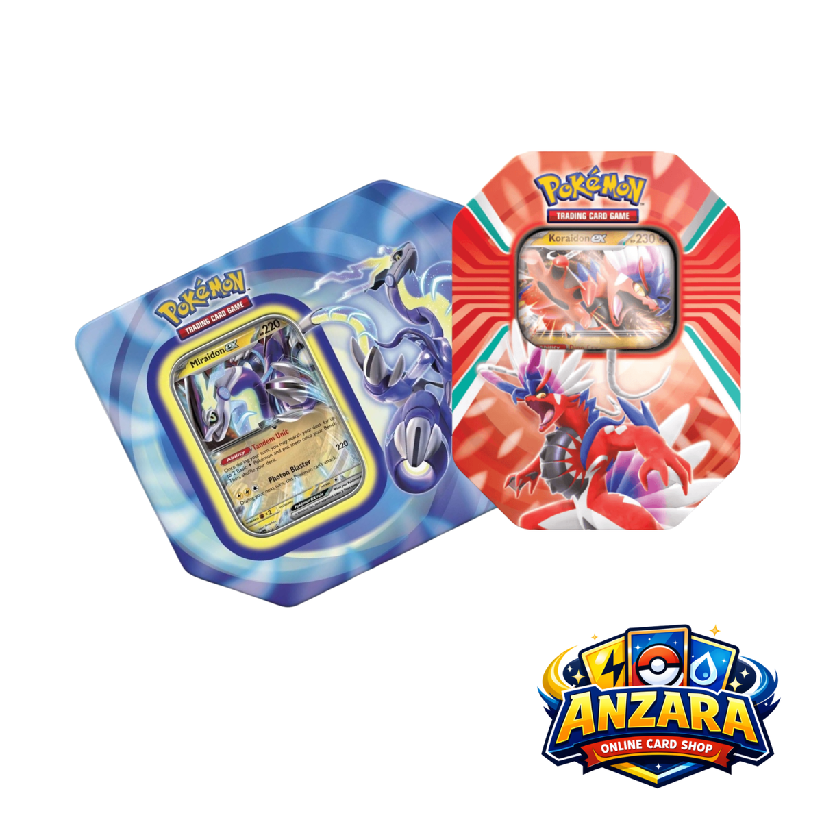 Pokemon TCG: Paldea Legends Tin Bundles Koraidon & Miraidon Ex - Sealed |  eBay