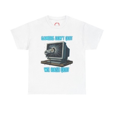 Retro CRT Console Gamers Don't Quit We Rage Quit T-Shirt | Gaming Graphic Tee