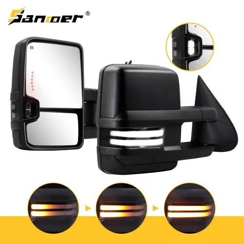 Power Heated Towing Mirrors Switchback for 2003-2007 Chevy Silverado GMC Sierra