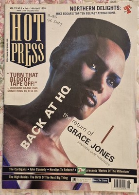 Hot Press Magazine Gracec Jones / The Corrs) Vol 23 No 6 April 1999