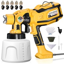 Paint Sprayer, Cosyjazz 1200W HVLP Spray Paint Gun with 5 Nozzles & 3 Spray P...