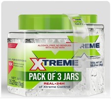 Xtreme Professional Extreme Hold Hair Gel Clear Jar, 35 oz Pack of 3 