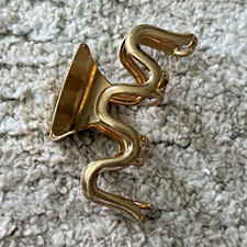 Vintage Gold Metal Snake Hair Claw Clip - Solid Pattern, Casual Style