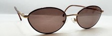 Vintage Safilo 4642 Brown Gold Oval Metal Sunglasses FRAMES ONLY Italy