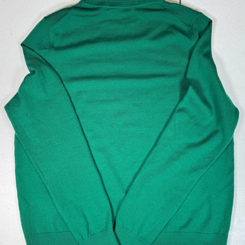 Suéter Boden Mujer Talla 8 Verde Cuello Alto Lana Merino Preppy Clásico Vacaciones Foto 4 de 4