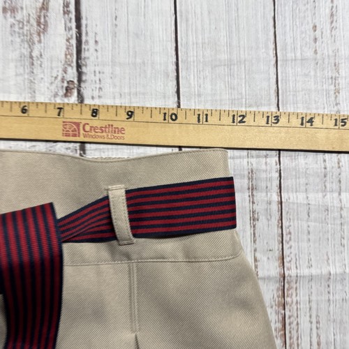NAUTICA GIRLS SCHOOL UNIFORM TAN SKORT SKIRT SIZE 10 PULL ON ELASTIC WAISTBAND - Picture 6 of 14