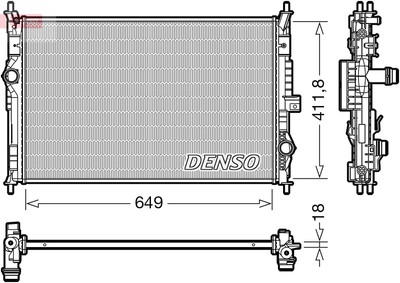 DENSO DRM21103 Kühler, Motorkühlung für CITROËN,DS,OPEL,PEUGEOT
