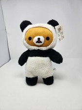 Rilakkuma 14" Bear W/ Panda Jumpsuit Plush San-X 9310 Sanrio
