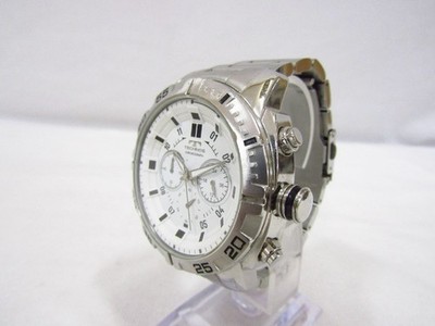 Technos T6399 Quartz Chronograph Steel 10 ATM Water Resistant 3-Hand Watch