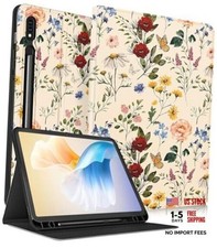 for Samsung Galaxy Tab S8/Tab S7 Case 11 Inch Women Girls 3-Vintage Flower
