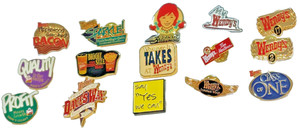 Wendy's Restaurant Lot of 15 Lapel Pins (No Duplicates)