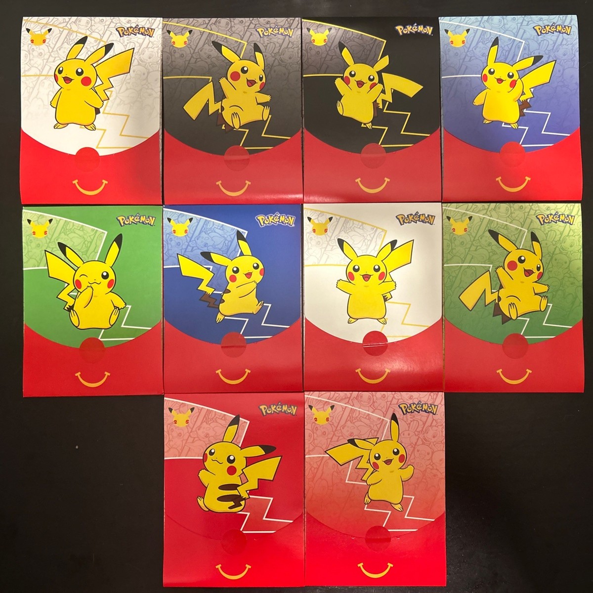 Retired 2021 McDonald's Pokémon 25th Anniversary Full Set of 10
