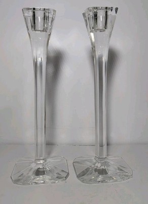 Arnolfo Di Cambrio Crystal Designer Catya Castel Polygon Taper Candle Holder 10''
