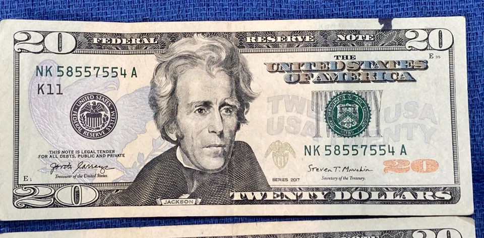 8 FANCY 20 DOLLAR BILL SERIAL NUMBER, LOW STAR NOTE 3-4-5,O A KIND BIRTHDAY YEAR - Image 3 of 4