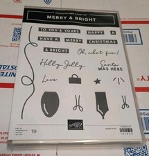 Stampin' Up Merry Bright Photopolymer Stamp Set Dies Holidays Christmas