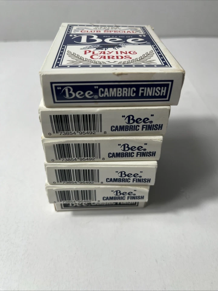 Lote de 6 barajas traseras de diamantes negros y azules Bee Club especiales Bee Club Foto 4 de 4