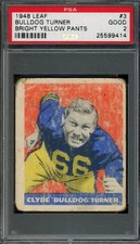 1948 LEAF #3 CLYDE BULLDOG TURNER PSA 2 BEARS RC HOF YELLOW PANTS [G414]