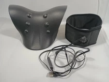 P Health NEW Cervical Traction Device Neck Stretcher Warmer Pain Relief Black