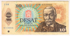 1986 Czechoslovakia 10 Korun 613066 Paper Money Banknotes Currency