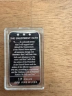 10 Gram .999 Fine Bar of Silver with The Enlistment Oath