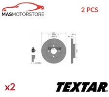 BREMSSCHEIBEN SATZ PAAR VORNE TEXTAR 92096203 2PCS A FÜR MAZDA 2,121 III
