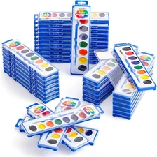 Shuttle Art 40 Pack 8 Colors Watercolor Paint Set Bulk New Sealed