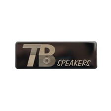 TB SPEAKERS stainless steel customize Logo Badge 60mm(2.36"X20mm(0.78" Dark Grey
