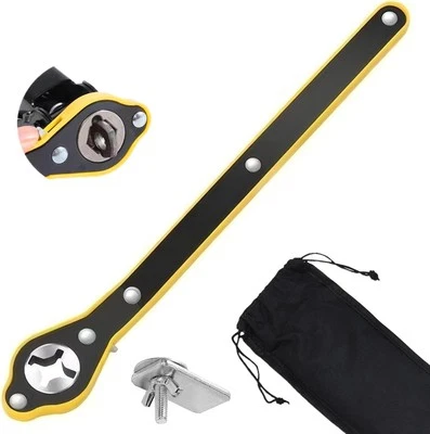 KICKFUN Auto Labor-Saving Jack Ratchet Wrench for Car Scissor Jack, 1 Pack Black