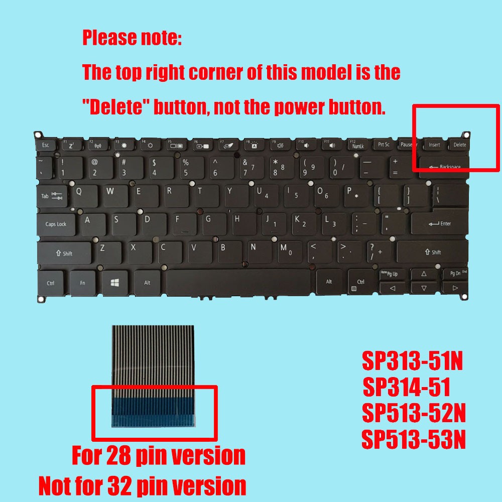 For Acer Spin 5 SP513-52N SP513-53N Spin 3 SP313-51N SP314-5