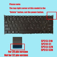 For Acer Spin 5 SP513-52N SP513-53N Spin 3 SP313-51N SP314-51 Backlit Keyboard
