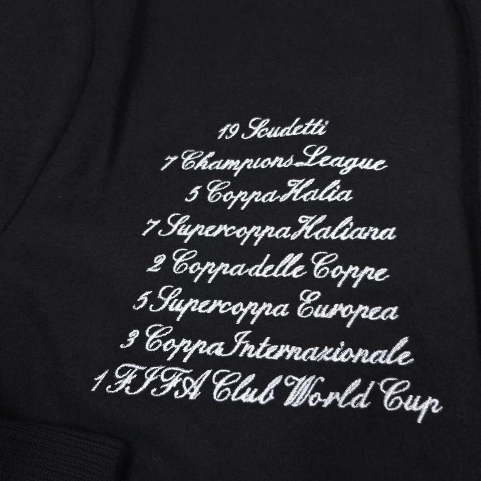 $495 AC Milan 1899 Chaqueta Coach Negra Frontal A Presión Mezcla Lana Para Hombre Talla Grande Foto 4 de 4