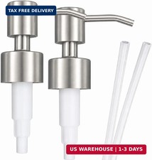 Stainless Steel Soap and Lotion Dispenser Pumps, Replacement for Your Bottles B