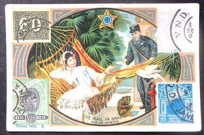 1910 D73 BRAZIL #39 Stamps & Mail Carriers CRISPY TOP BREAD card