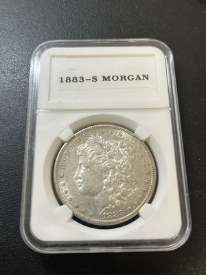 #ad 1883 S Morgan Dollar AU Details About Uncirculated Better Date Dollar $1 $215.00