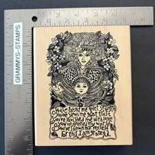 American Art Marsha McCarthy Parent Child Taught Me Love Mother Mom Rubber Stamp