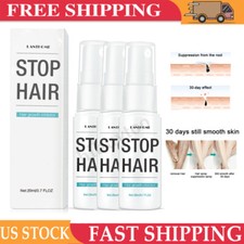 Natural Permanent Hair Removal Spray Painless Stop Hair Growth Inhibitor Remover