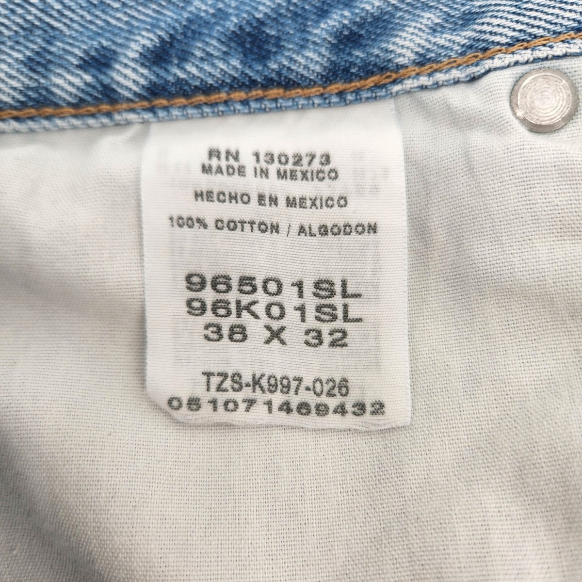 Wrangler Men's Stone Washed Jeans Regular 96501sl 38x32 Blue 100