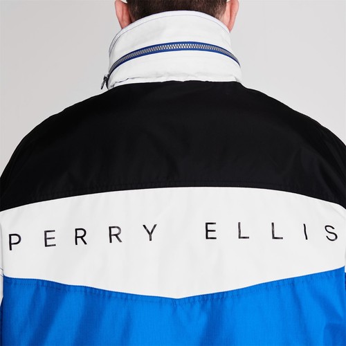 PERRY ELLIS Blue Padded Bieber America Anorak Parka Jacket Size M Oversized - Picture 7 of 11