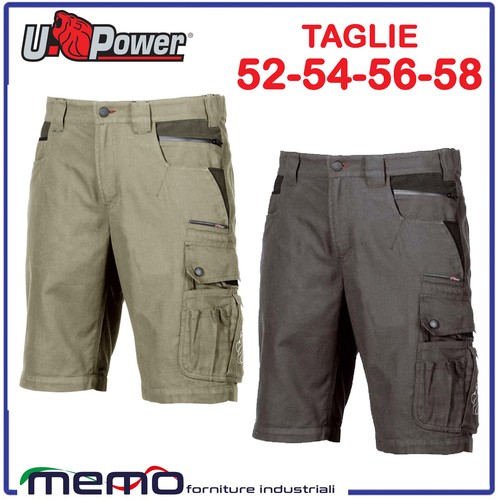 pantaloni uomo corti da lavoro cargo pantaloncini bermuda u power in 100%  cotone | eBay