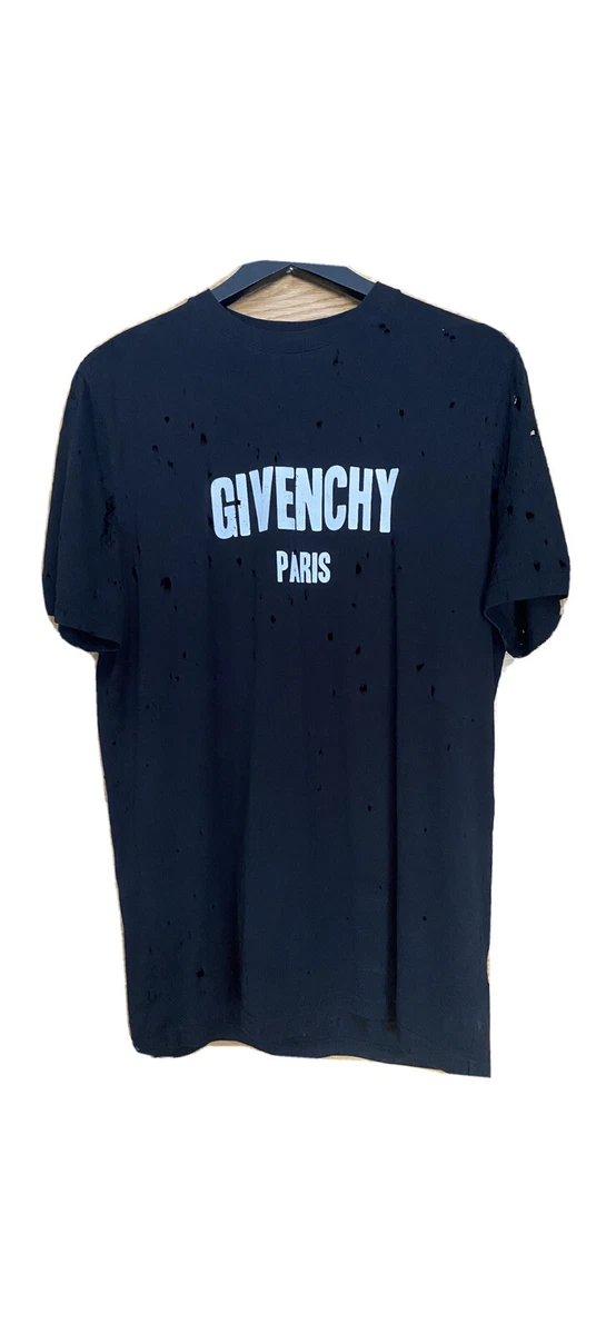 Givenchy Destroyed Distressed Logo Mens Polo Shirt Tracksuit Sneakers |