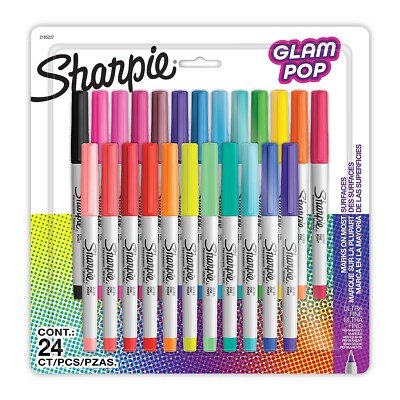 Sharpie Ultra Fine Tip Permanent Marker Color Burst Assortment 24/Pack 1949558
