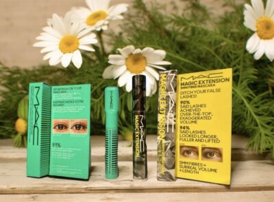 MAC Magic Extension 5mm Fibre Mascara .37 fl oz  + Lash Dry Shampoo Mascara NIB!