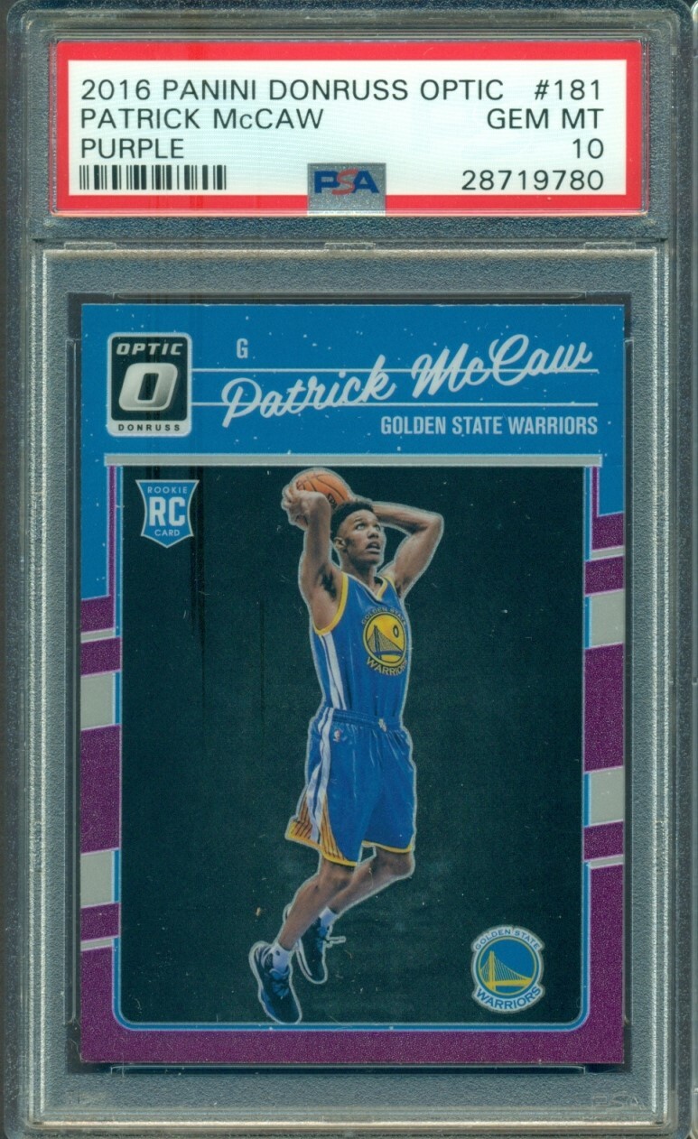 2016-17 DONRUSS OPTIC PURPLE PRIZM REFRACTOR PATRICK MCCAW #181 ROOKIE RC PSA 10