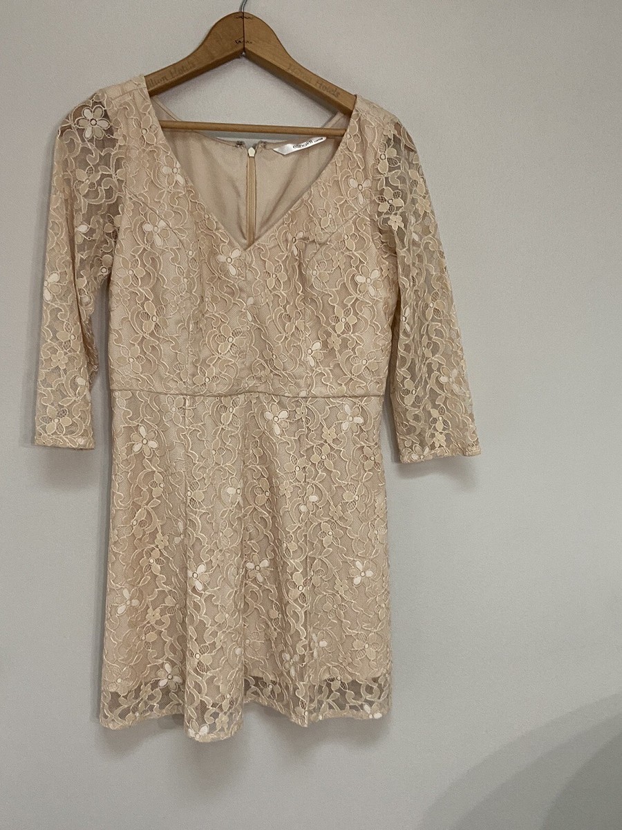 eShakti Custom Womens Lined Lace Dress Fit & Flare Measuring size 4-6