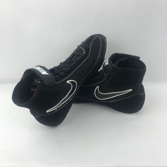 Nike Speedsweep Wrestling Shoes Black White 366684-001 Youth Size 6Y | eBay