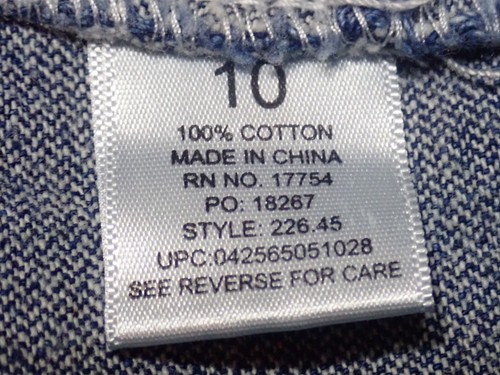 KEY 226.45 Key Blue Denim Carpenter Overalls Farm Chore Bibs Youth Sz 10 (28x23) - Picture 5 of 15
