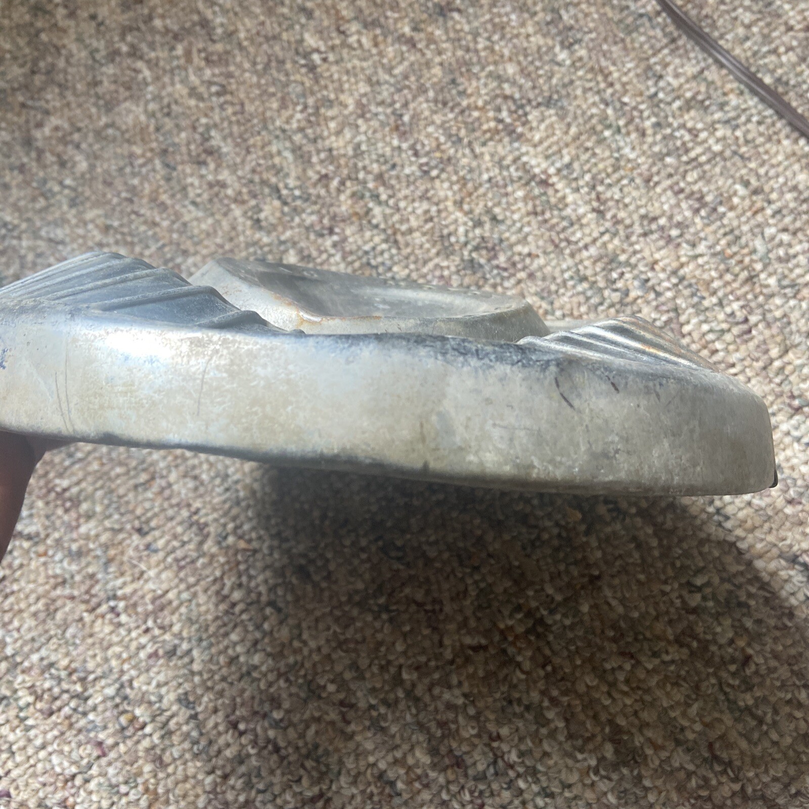 Vintage 60's Pontiac dog dish hubcaps Rare HTF Dented Repair Wall Hang