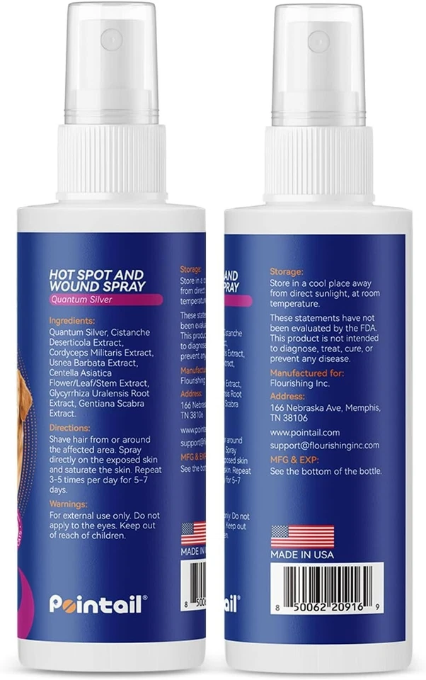 Hot Spot and Wound Spray 4 oz + Eye Wash 4 oz Combo for Dogs and Cats - Image 3 of 4