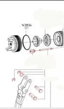 SATA Jet 2000/3000 Air Cap Seal Ring (143834)  OEM!!