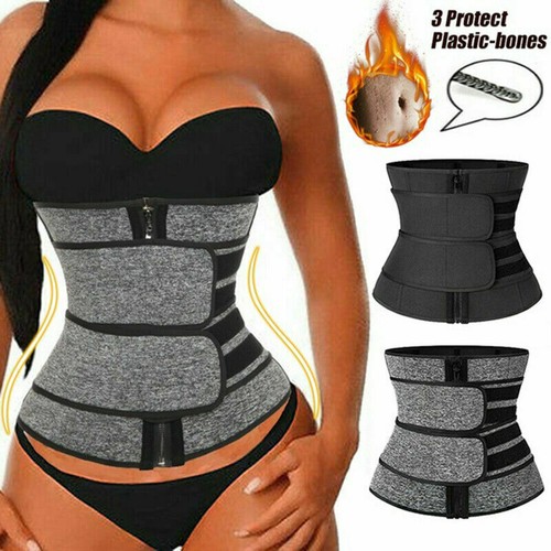 Women Waist Trainer Sauna Corset Sweat Belt Yoga Tummy Trimmer Slim Body Shaper - Picture 21 of 22